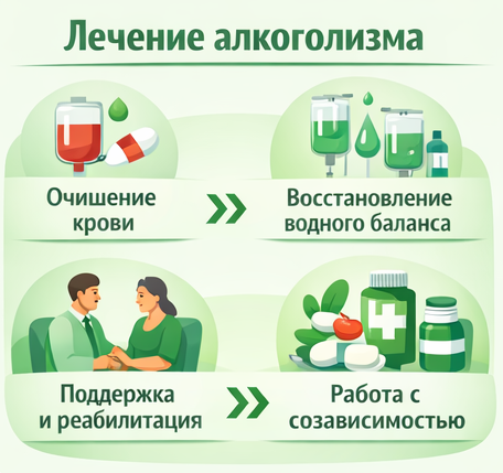 лечение алкоголизма в Корсакове этапы